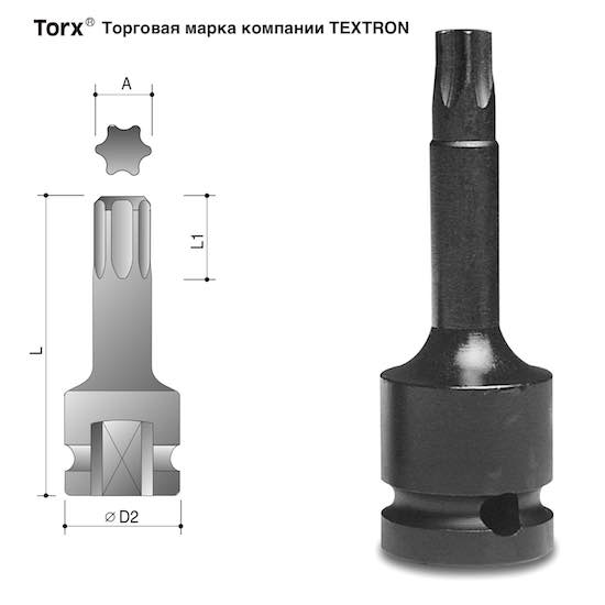Головка 1/2" TORX ударная