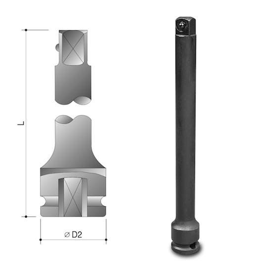 Удлинитель 1/4", 3/8", 1/2" ударный