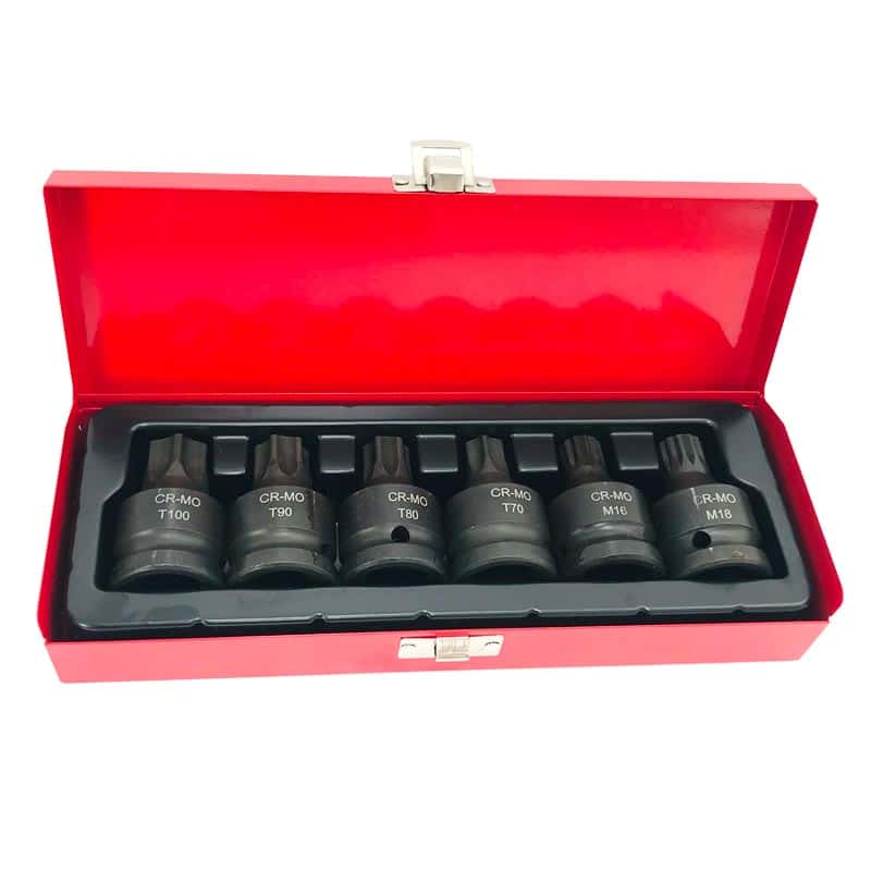 Набор головок 3/4" TORX, SPLINE Набор головок 3/4" TORX, SPLINE