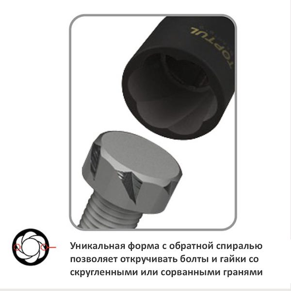 Ударные головки 1/2" для сорванных граней
